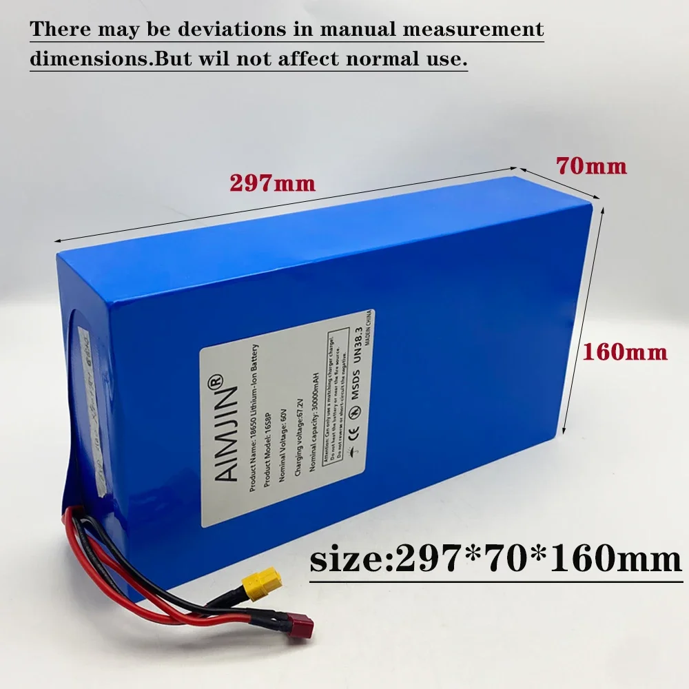 Akumulator litowy o dużej mocy – 60V 30Ah Electric Scooter Battery recenzja i cena