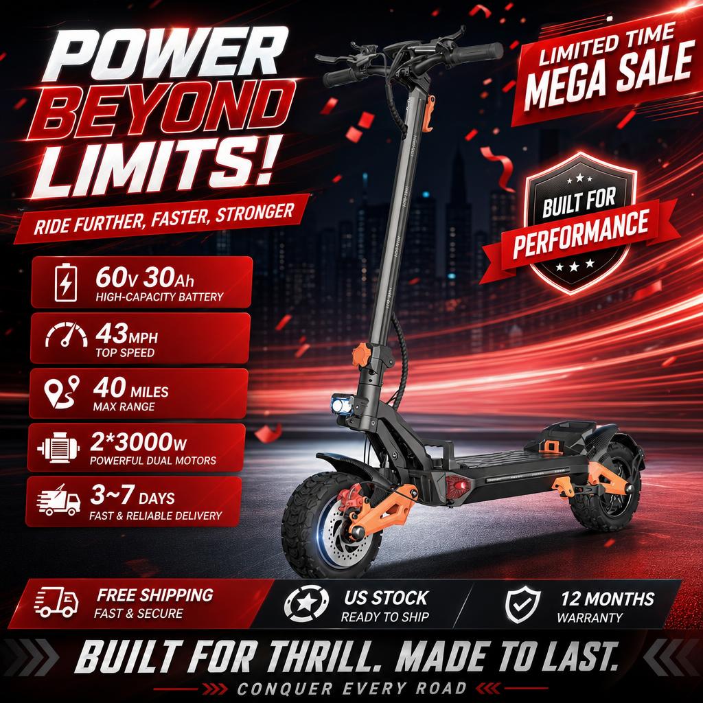 FREEBOY H9 Elektryczny Skuter  – 60V 30Ah Electric Scooter Battery recenzja i cena