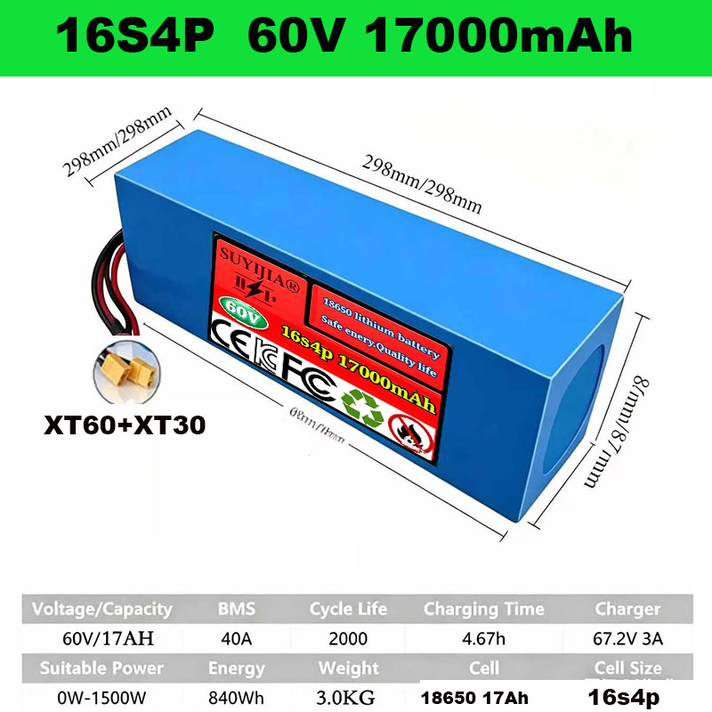Akumulator litowy 60V 18650 40 – 60V 30Ah Electric Scooter Battery recenzja i cena