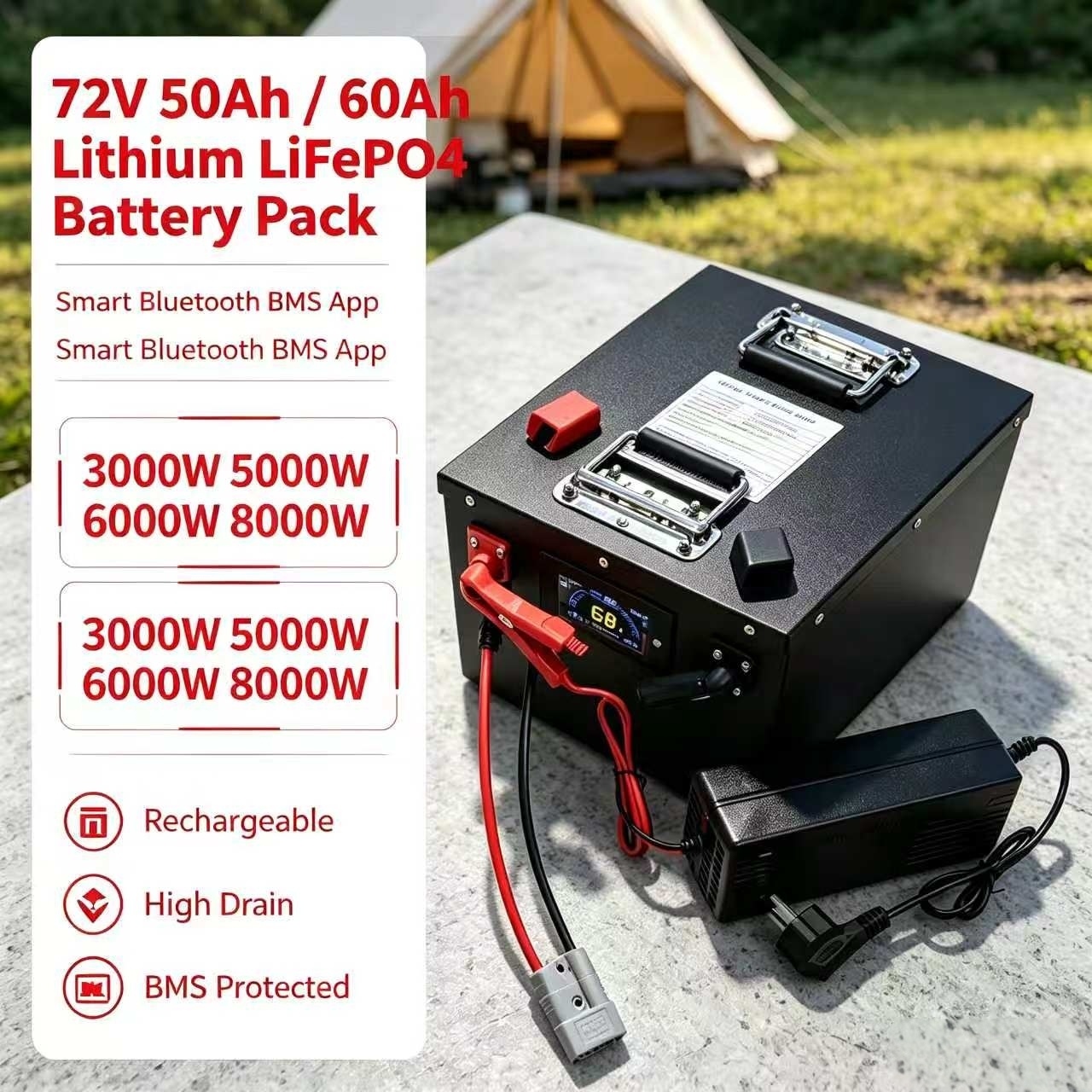 Akumulator litowo-żelazowo-fos – 72V 60Ah Lifepo4 Battery Pack recenzja i cena
